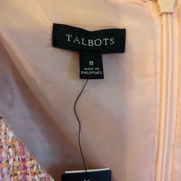 NWT Talbots Pink Tweed Sleeveless Midi Dress - Picture 4 of 10